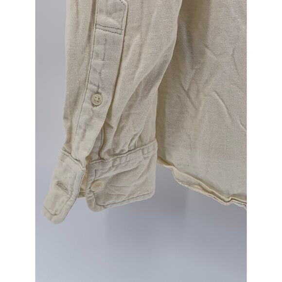 J.CREW Men's Off-White Garment Dyed Button-Up Long Sleeve Shirt SZ L - Picture 7 of 11